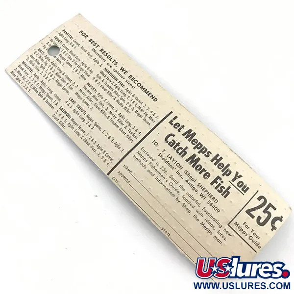 Mepps Aglia 0 Lippa, Kulta, 2,5g, Vintage-viehe, #4921