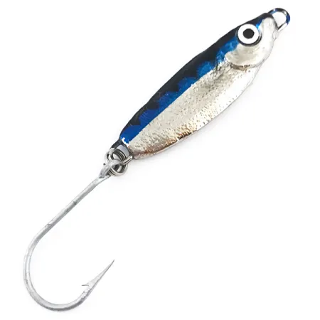 Luhr Jensen Crippled Herring Pilkki, Hopea / Sininen, 14g, #4945