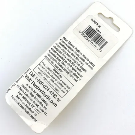 Panther Martin 6 Lippa, Hopea / Keltainen, 7g, hopeoitu, #6-PMR-S