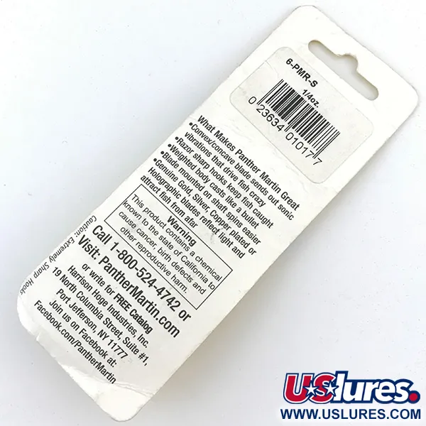 Panther Martin 6 Lippa, Hopea / Keltainen, 7g, hopeoitu, #6-PMR-S