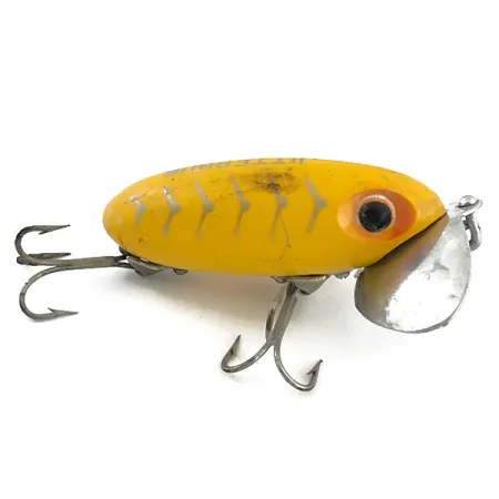 Fred Arbogast Jitterbug Pintauistin, Keltainen, 10g, Metallilippa, #5067
