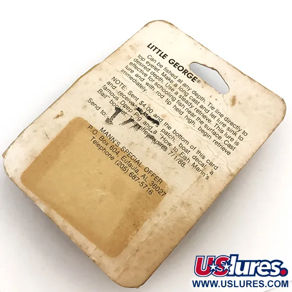 Mann's Bait Little George Tail-spinner, Valkoinen/Nikkeli, 12g, #5115