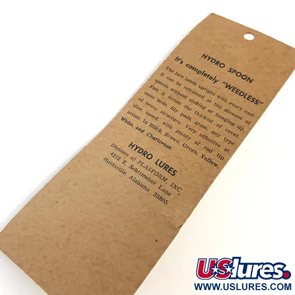 Hydro Lures Weedless Hydro Spoon UV, Valko-Vihreä, 14g, UV-helma, #5197