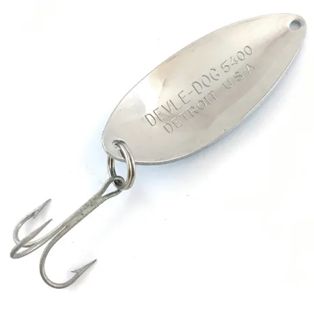 Dardevle Devle Dog 5400 Lusikka, White/Blue/Nickel, 14g, Vintage, #5224