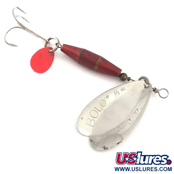 Luhr Jensen Les Davis Bolo UV Lippa, Nikkeli/Punainen, 14g, UV, #5256