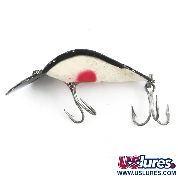 Buck Perry Spoonplug Lusikka, Musta/Valko/Puna, 7g, Vintage, #5298