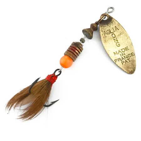 Mepps Aglia Long 1 Dressed Lippa, Messinki/Punainen, 4.5g, Orava, #5377