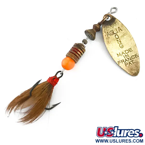 Mepps Aglia Long 1 Dressed Lippa, Messinki/Punainen, 4.5g, Orava, #5377