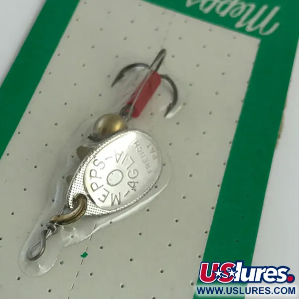 Mepps Aglia 0 Lippa, Hopea, 2,5g, Alkuperäispakkaus, #5451