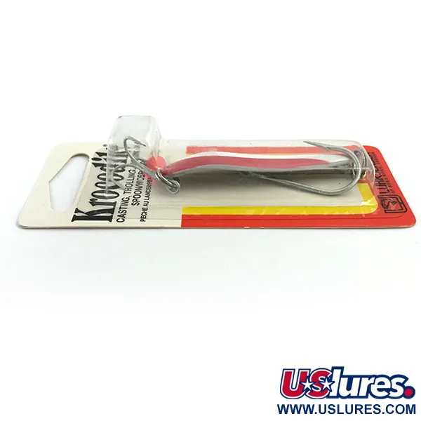 Luhr Jensen Krocodile Die #4 Lusikka, Puna/Valko, 14g, Koukku, #5453