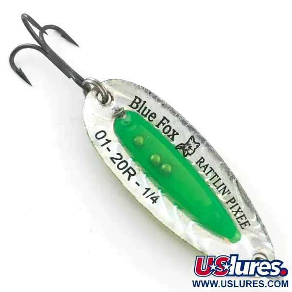 Blue Fox Rattlin Pixee UV Lusikka, Golden Herring/Green UV, 7g, #5593