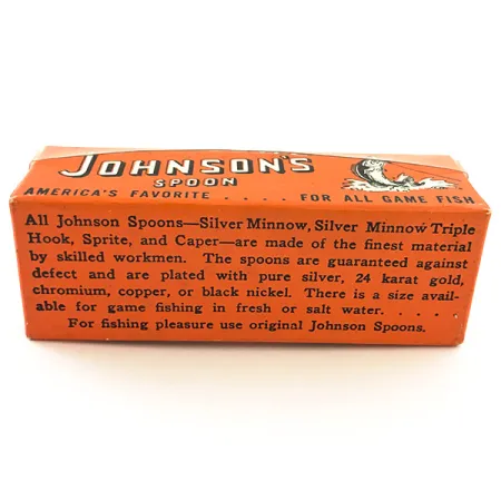 Vintage Johnson Silver Minnow Lusikka, Kulta, 9g, Ruohosuoja, #5632