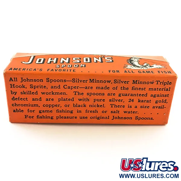Vintage Johnson Silver Minnow Lusikka, Kulta, 9g, Ruohosuoja, #5632