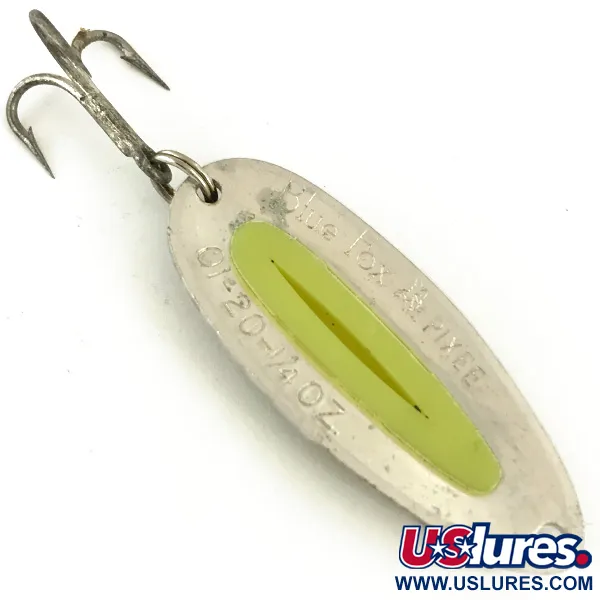 Blue Fox Pixee UV Lusikka, Vasarattu Nikkeli, 7g, Keltainen Mäti, #5651