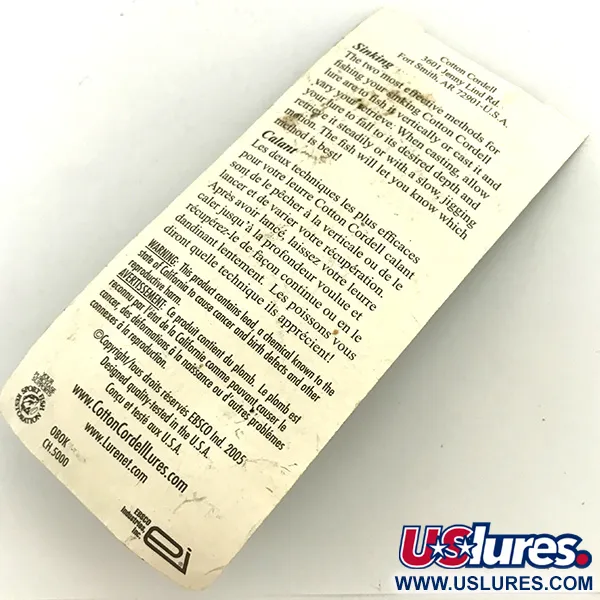 Cotton Cordell CC Spoon Jig, Vasaroitu nikkeli, 24g, lusikka, #5691