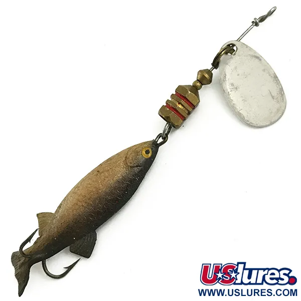 Mepps Comet Mino 1 Lippa, Hopea, 4.6g, Pehmoviehe, #5736