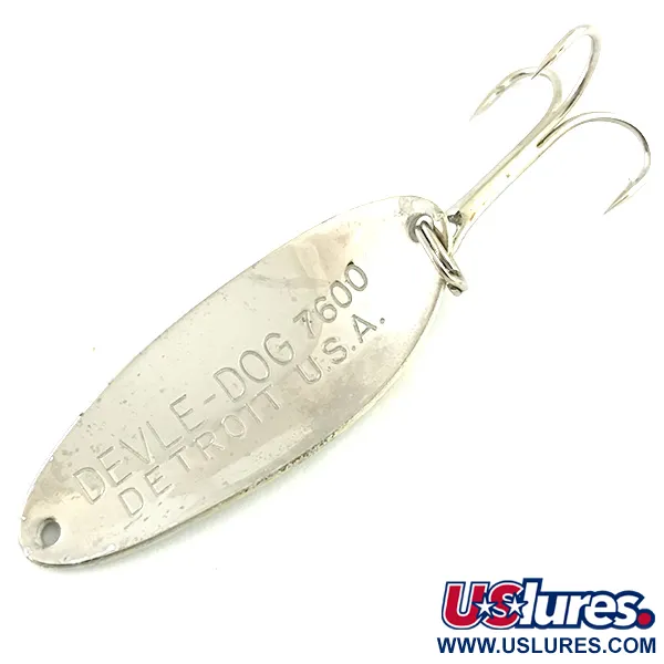 Dardevle Devle Dog 7600 Lusikka, Harmaa/Nikkeli, 10g, Suomukuvio, #5782