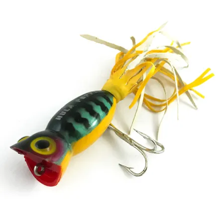 Fred Arbogast Hula Popper, Fire Tiger, 3g, Kumihapsut, #5867