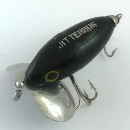 Fred Arbogast Jitterbug Pintaviehe, Musta, 7g, Vintage, #5880