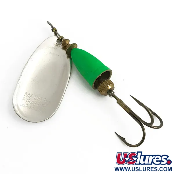 Blue Fox Super Vibrax 5 UV Lippa, Hopea / Vihreä, 13g, UV, #6104