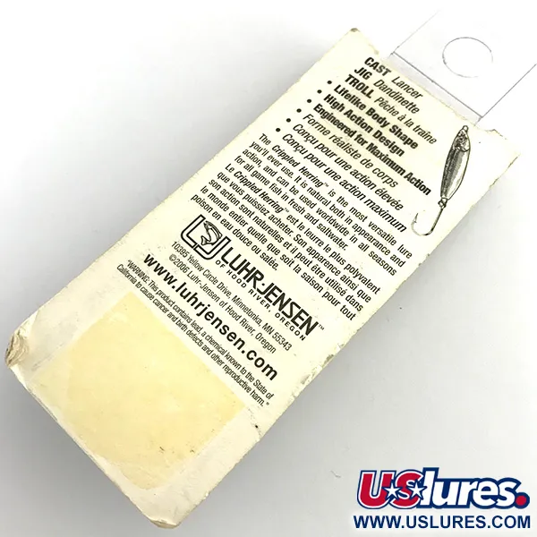 Luhr Jensen Crippled Herring Lusikka, Valkoinen/Vihreä UV Glow, 21g, #5921