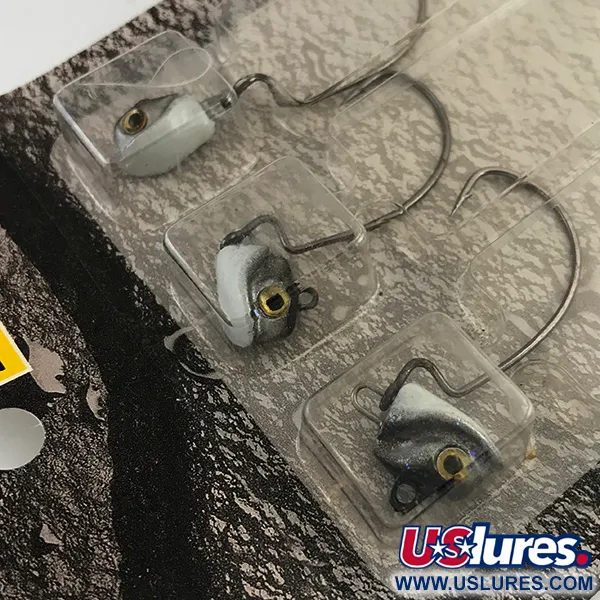 DUH!!! Head jig heads kit, Valkoinen / Musta, 7g, Offset-koukku, #6295