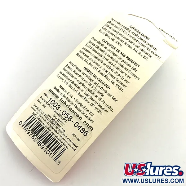 Luhr Jensen Krocodile Die #4 Lusikka, Rainbow, 19g, #1003-058-0486