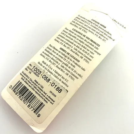 Luhr Jensen Krocodile Die #4 Glow Lusikka, Valkoinen / Vihreä, 19g, #5971