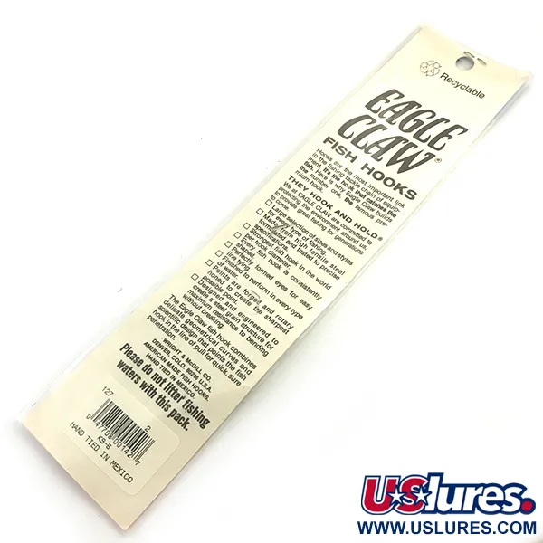 Eagle Claw Snelled Hooks 2 Perukekoukut, Pronssi, 6 kpl, #5973
