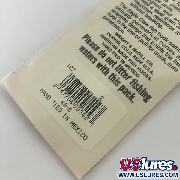 Eagle Claw Snelled Hooks 2 Perukekoukut, Pronssi, 6 kpl, #5973