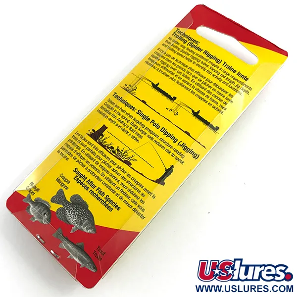 Johnson Crappie Buster Tubes Jigit, Valkoinen/Chartreuse, 4,5cm, #5987