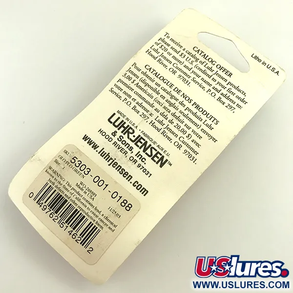 Luhr Jensen Loco 1Glow Lusikka, Valkoinen/Vihreä, 4g, UV Glow, #5303-001-0188