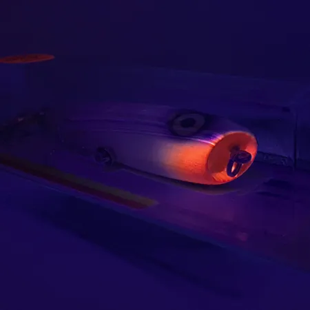 Luhr Jensen P.J.POP Puu-popperi, White Pearl/Orange, 17g, käsityö, #6046