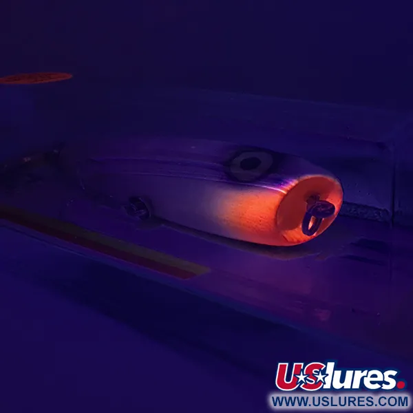 Luhr Jensen P.J.POP Puu-popperi, White Pearl/Orange, 17g, käsityö, #6046