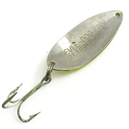 Dardevle Devle Dog 7700 UV Lusikka, Kelta/Puna, 14g, UV-väri, #6075