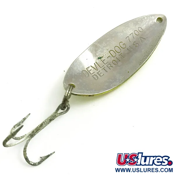 Dardevle Devle Dog 7700 UV Lusikka, Kelta/Puna, 14g, UV-väri, #6075