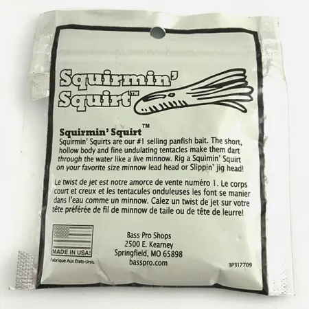 Bass Pro Shops Squermin' Squirts Tube, Valkoinen Glow, 3.5cm, Glow, #6094