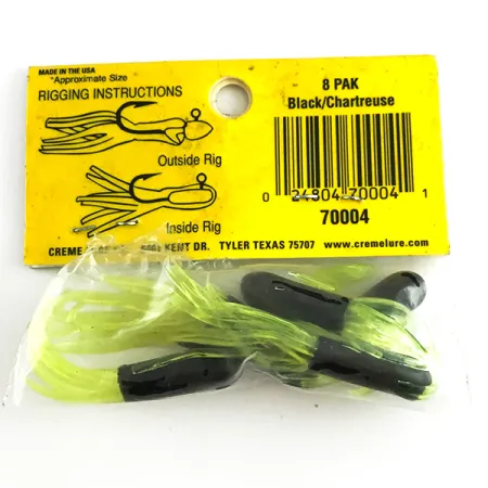 Creme Maxi Tail soft bait UV Jigi, Black/Green UV, 5cm, #6145