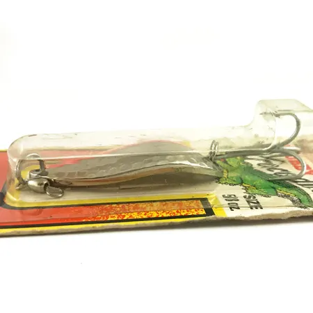 Luhr Jensen Krocodile Stubby Lusikka, Vasaroitu Nikkeli/Puna UV, 18g, #6222