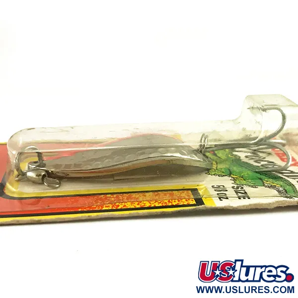 Luhr Jensen Krocodile Stubby Lusikka, Vasaroitu Nikkeli/Puna UV, 18g, #6222