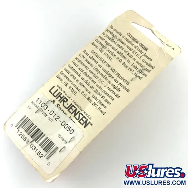 Luhr Jensen Les Davis Hotrod Lusikka, Nickel/Red Dot UV, 14g, #6229