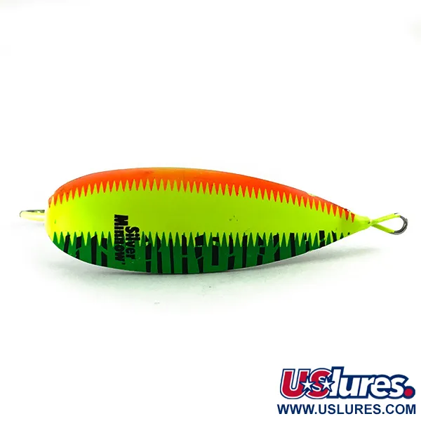 Johnson Silver Minnow UV Lusikka, Oranssi/Vihreä, 21g, UV, #6237