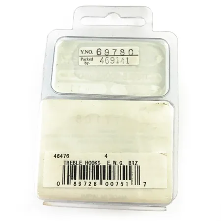 Gamakatsu Treble Hook #4 Kolmihaarakoukku, Pronssi, EWG-muoto, #6258