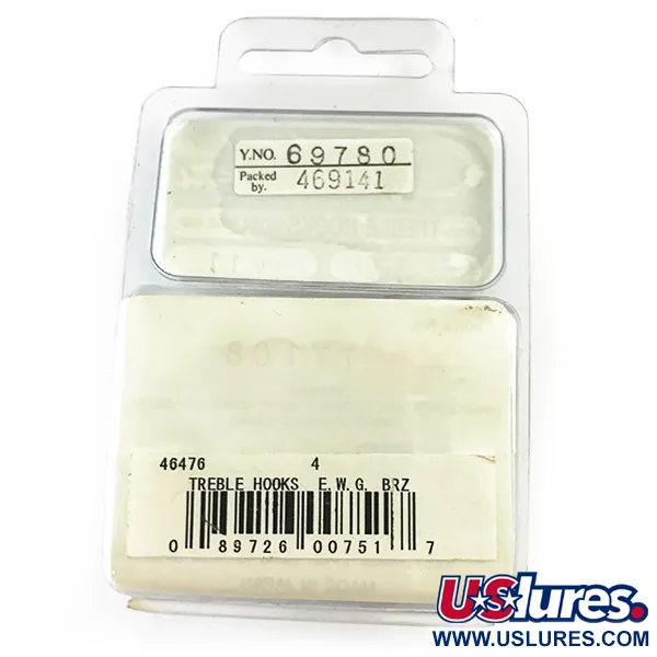 Gamakatsu Treble Hook #4 Kolmihaarakoukku, Pronssi, EWG-muoto, #6258