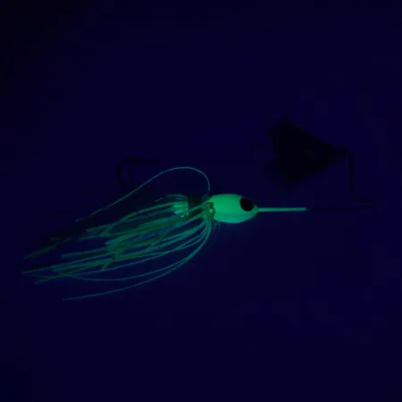 Strike King Mini Pro-Buzz Buzzbait, Nikkeli/Fluonvihreä, 10g, Glow, #6302