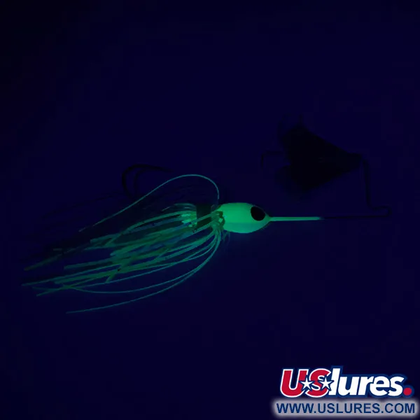 Strike King Mini Pro-Buzz Buzzbait, Nikkeli/Fluonvihreä, 10g, Glow, #6302