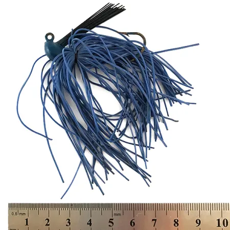 Bass Jig, Sininen, 10g, Ruohosuoja, #6324