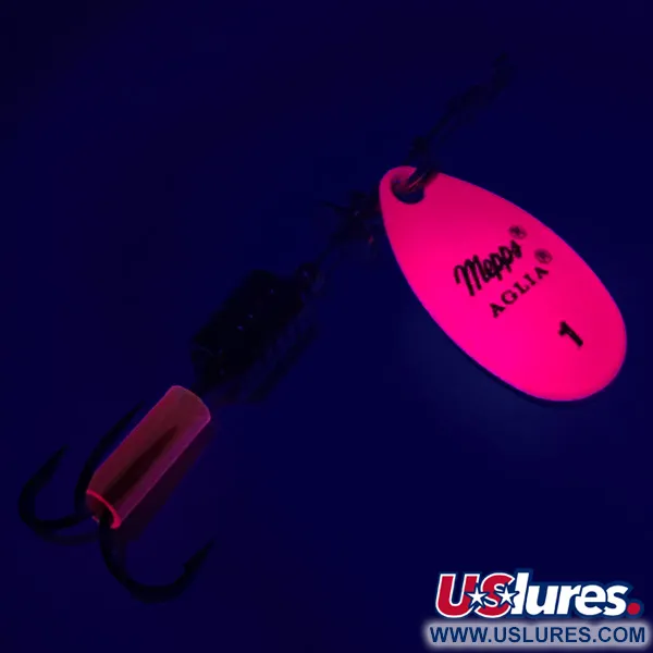 Mepps Aglia 1 Hot Pink Lippa, Fluorescent Pink, 3,5g, UV, #6331