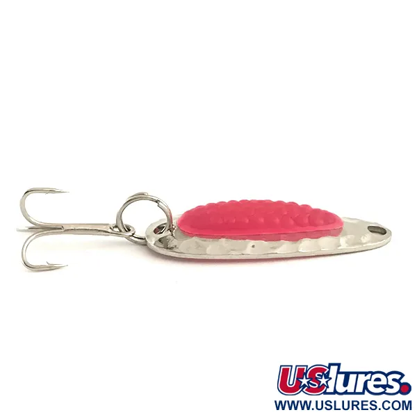 Nebco Pixee UV Lusikka, Vasaroitu Nikkeli / Pinkki, 4.5g, UV-Ydin, #6369