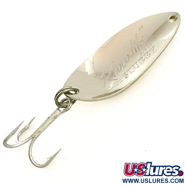 Luhr Jensen Krocodile Stubby UV Lusikka, Nikkeli/Keltainen UV, 14g, #6437
